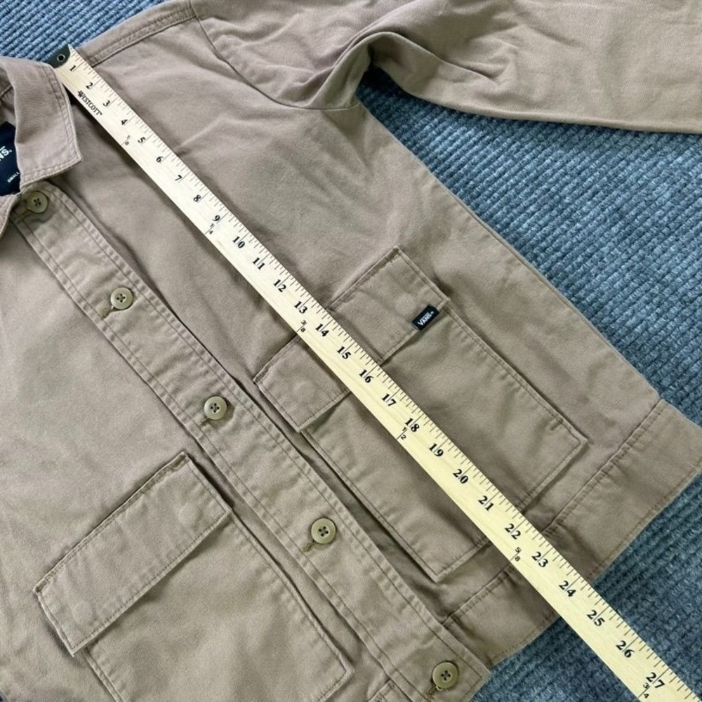 Vans Lizzie‎ Armanto Dirt Canvas Utility Jacket Tan Women Small Floral Inside - Picture 13 of 15